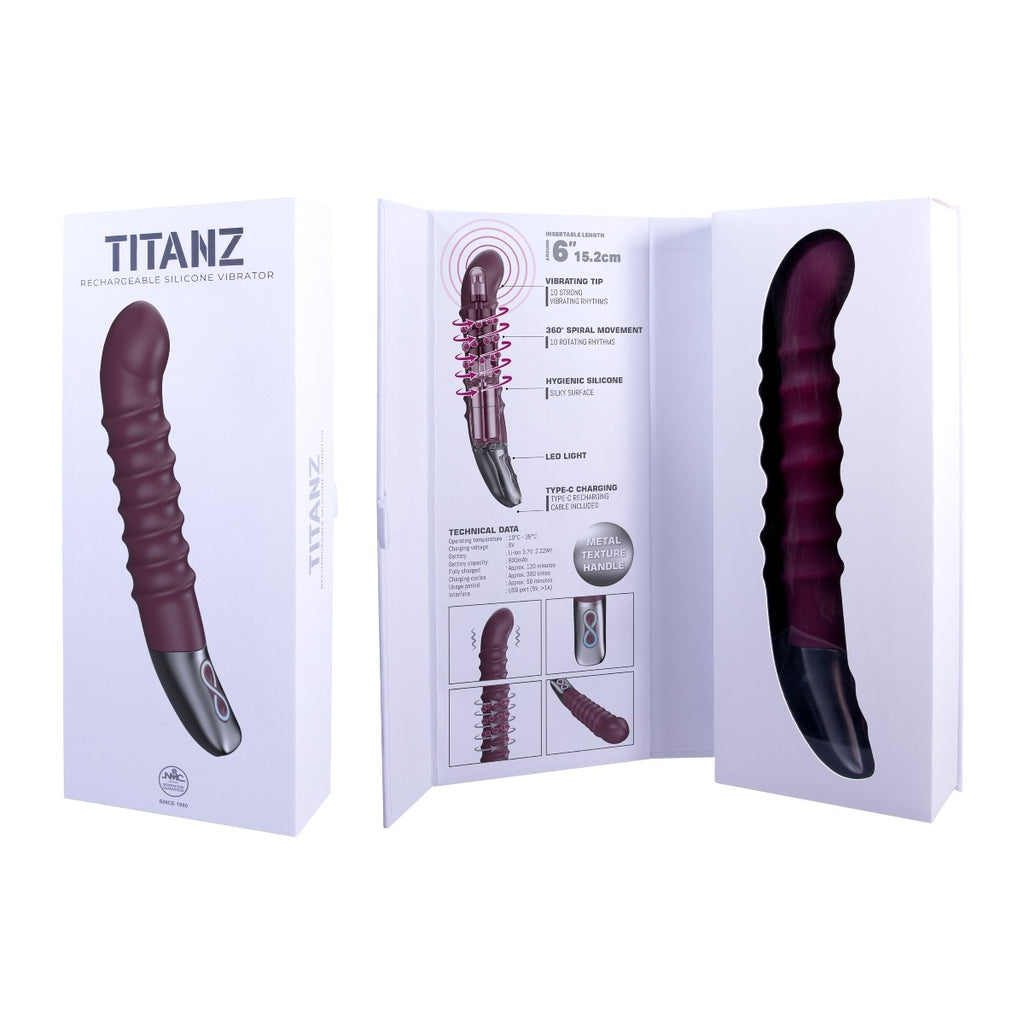Titanz Spiral 6inch Rechargeable Vibrator