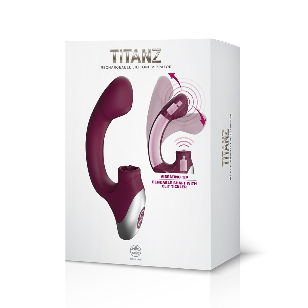 Titanz G Spot And Clitoris Tickler Rechargeable Vibrator Purple
