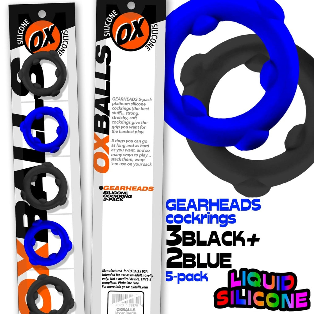 Oxballs Gearheads 5 Pack Blue/Black