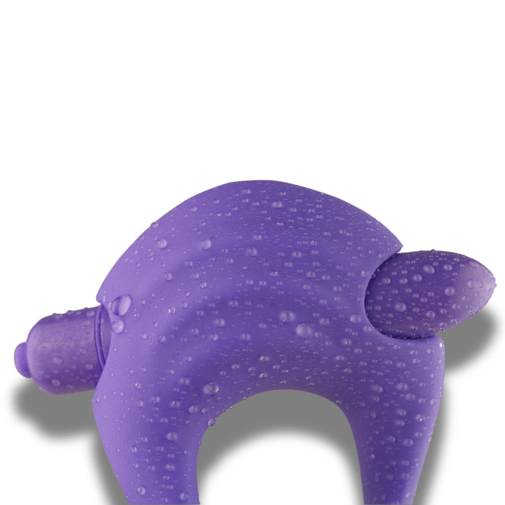 You Love Me Give Me Bunny Vibrator & Cock Ring Set Purple