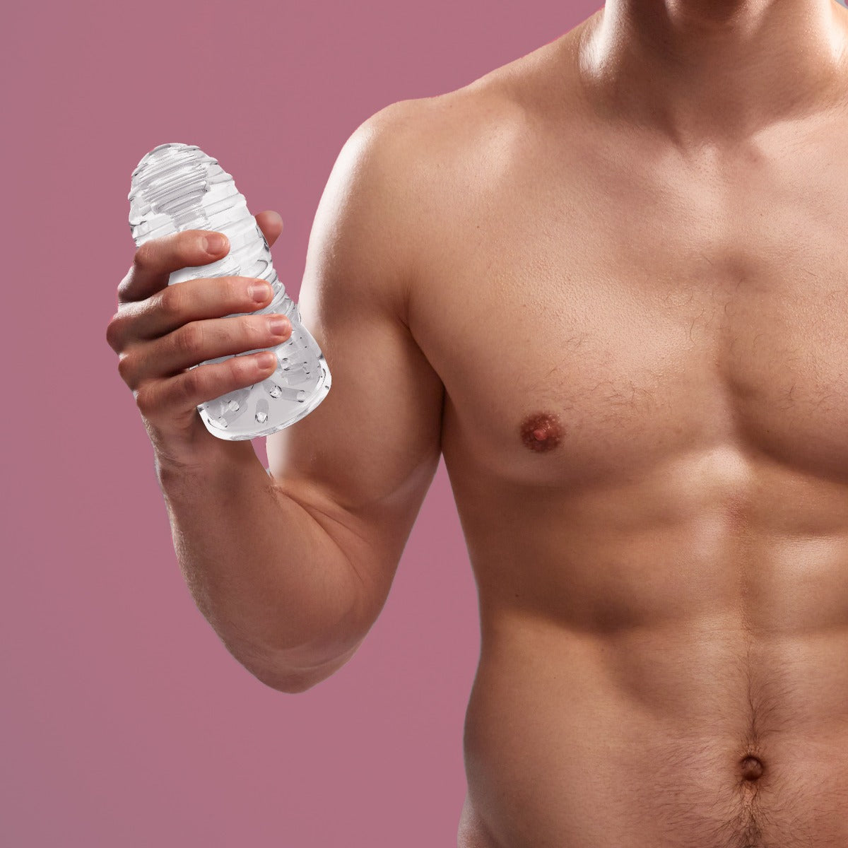 Me You Us Glacier Dual End Stroker Male Masturbator Transparent O