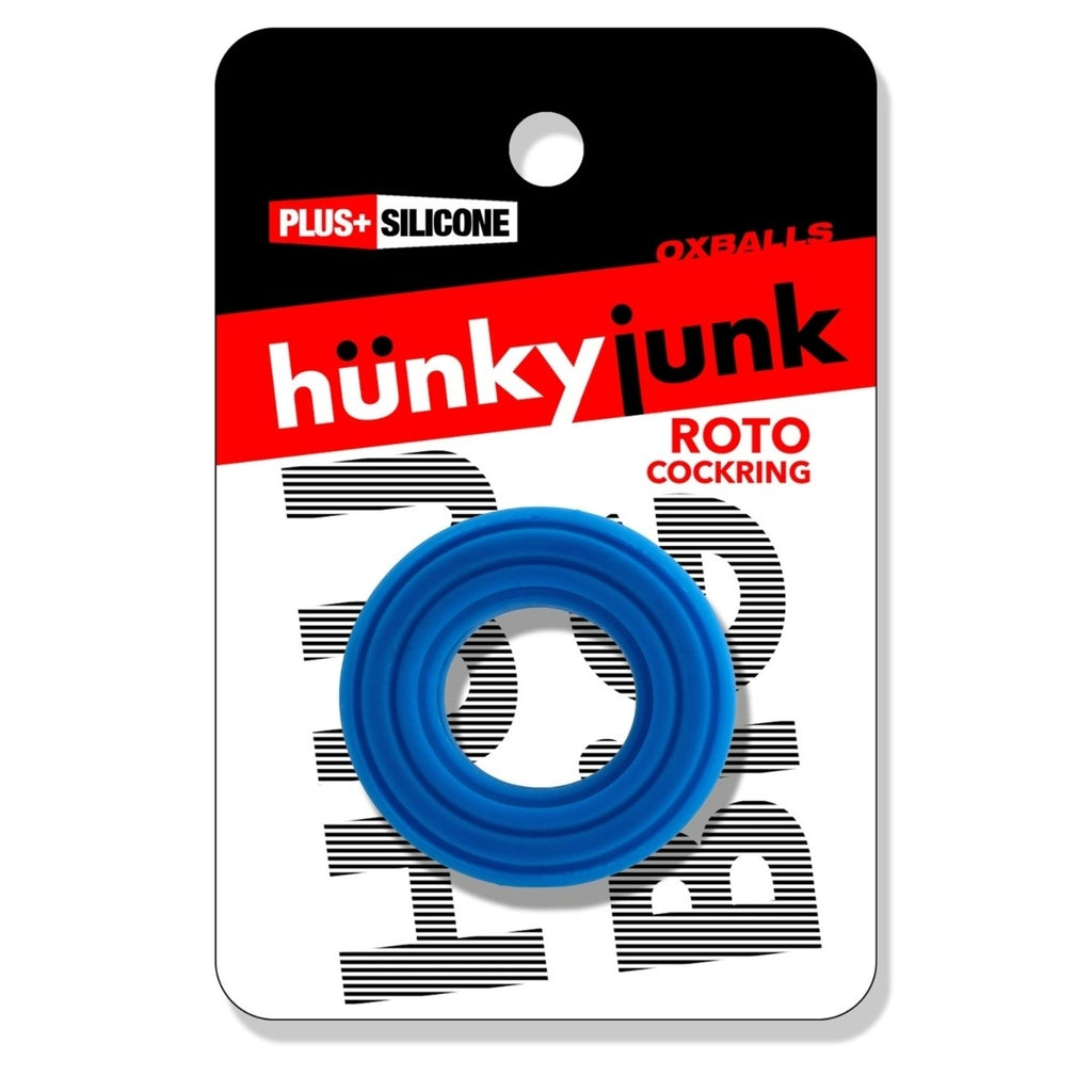 Oxballs Roto Grooved Gripper Ribbed Cockring Teal