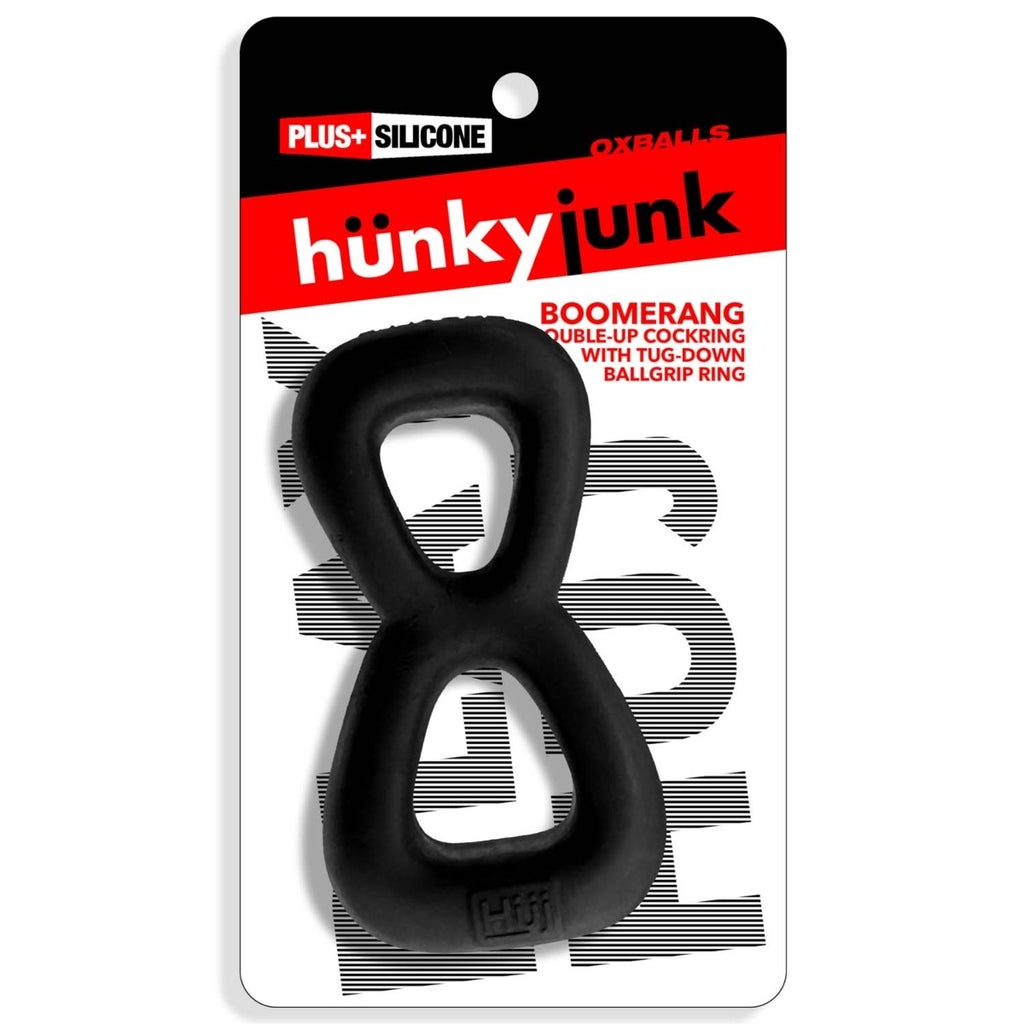 Oxballs Boomerang Double Ring Cockring & Nut Tugger