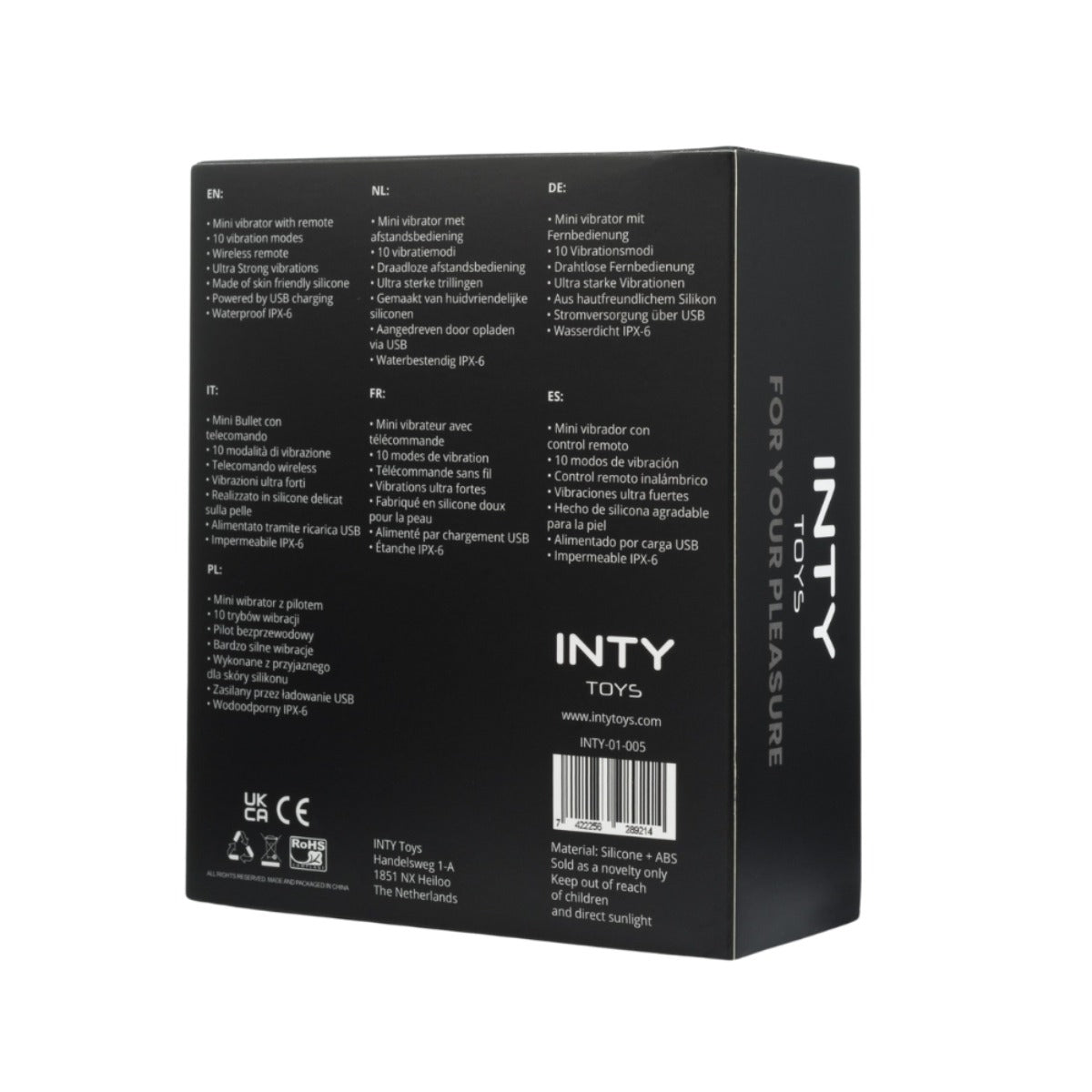 INTY Toys Pulse Bullet Vibrator With Remote