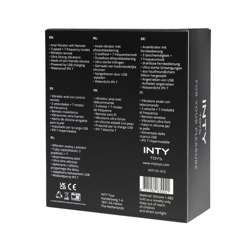 INTY Toys Blade Vibrating Anal Plug