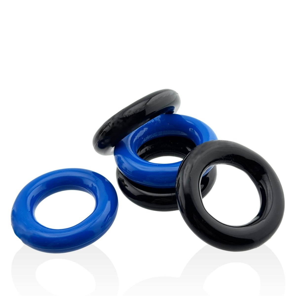 Oxballs Jacker 5 Stack Super Strong Cockrings Blue/Black