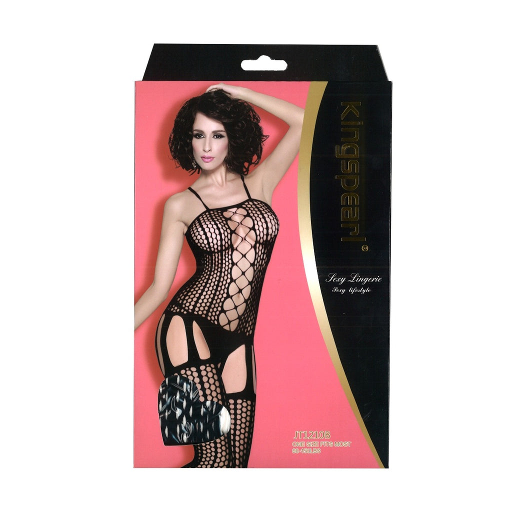 Kingspearl Full Bodystocking With Attached Garter Stockings