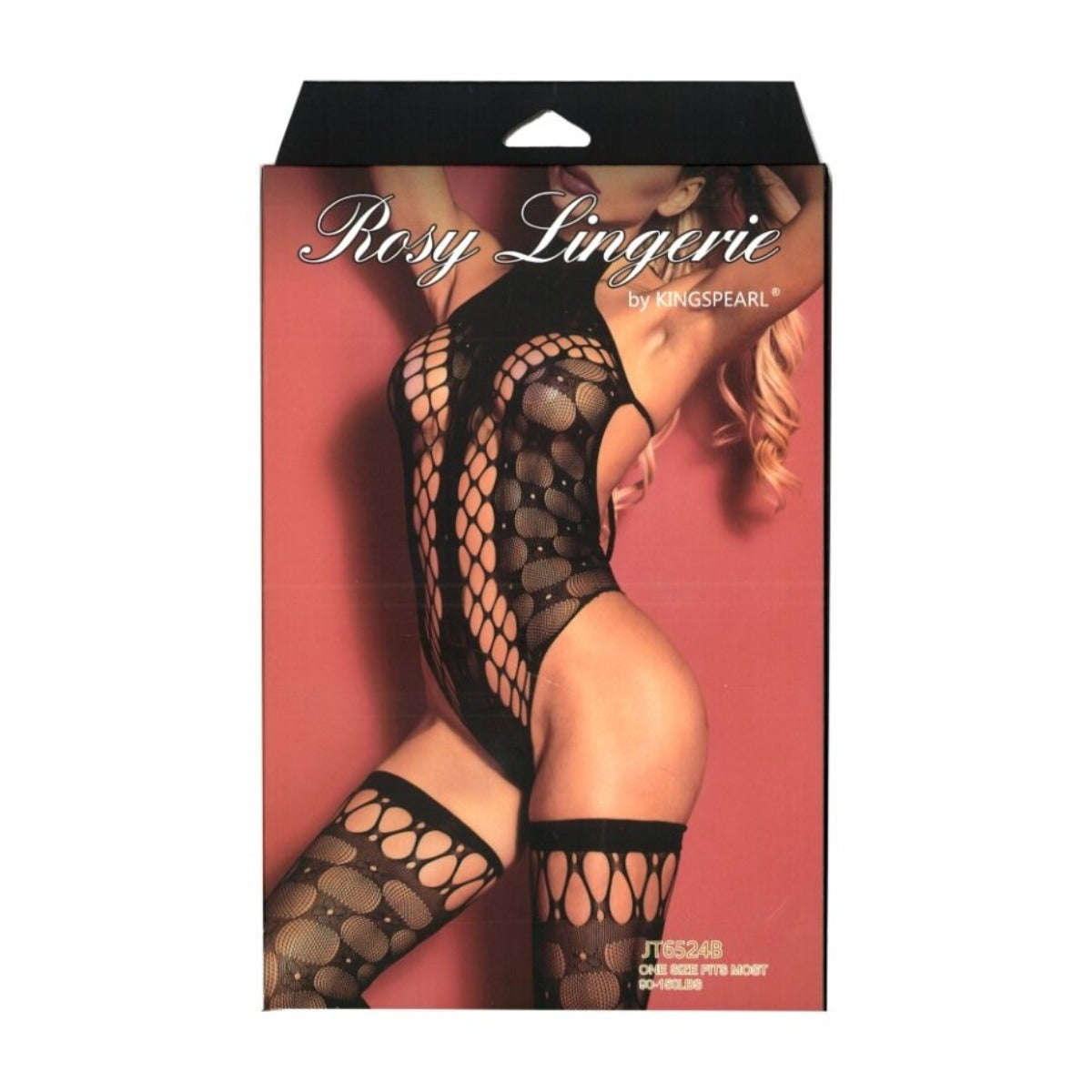 Kingspearl Rosy Lingerie Halterneck Body And Stockings 2 Piece Set