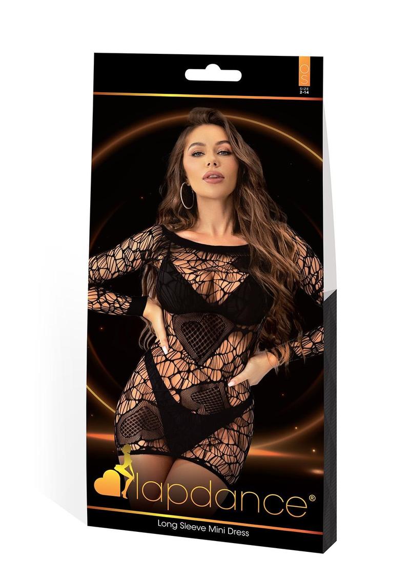 Long Sleeve Mini Dress Black