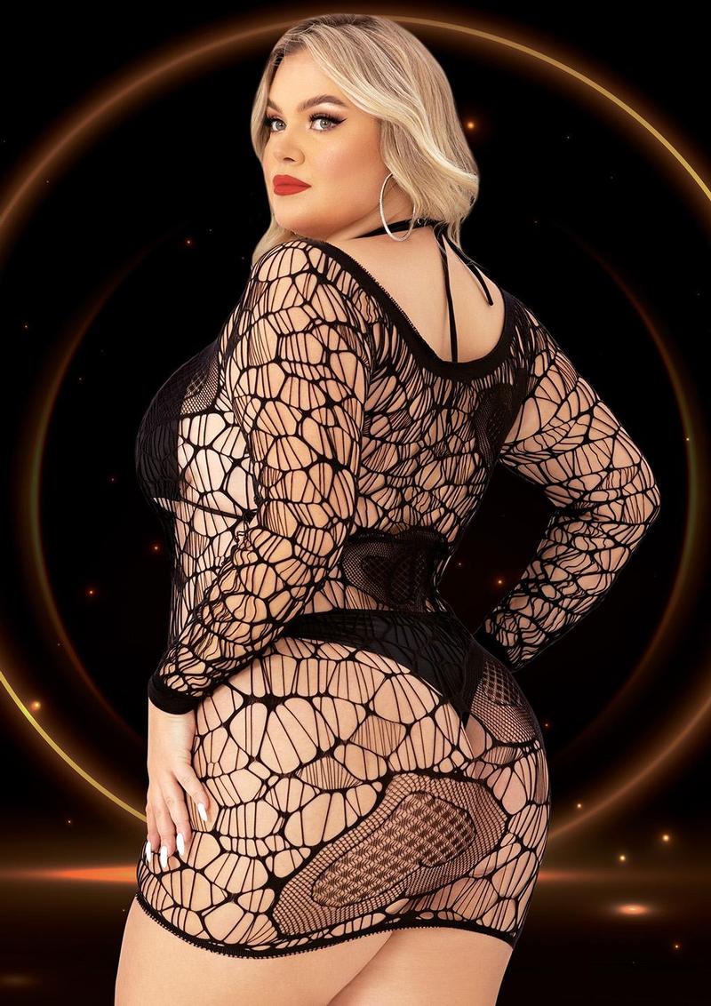 Long Sleeve Mini Dress Black Q