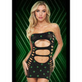 Lapdance Midnight Diamond Cutout Mini Dress Glow In The Dark
