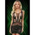 Lapdance Shattered Sparkle Mini Dress Glow In The Dark