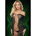 Lapdance Diamond Mesh Cutout Min Dress Glow In The Dark