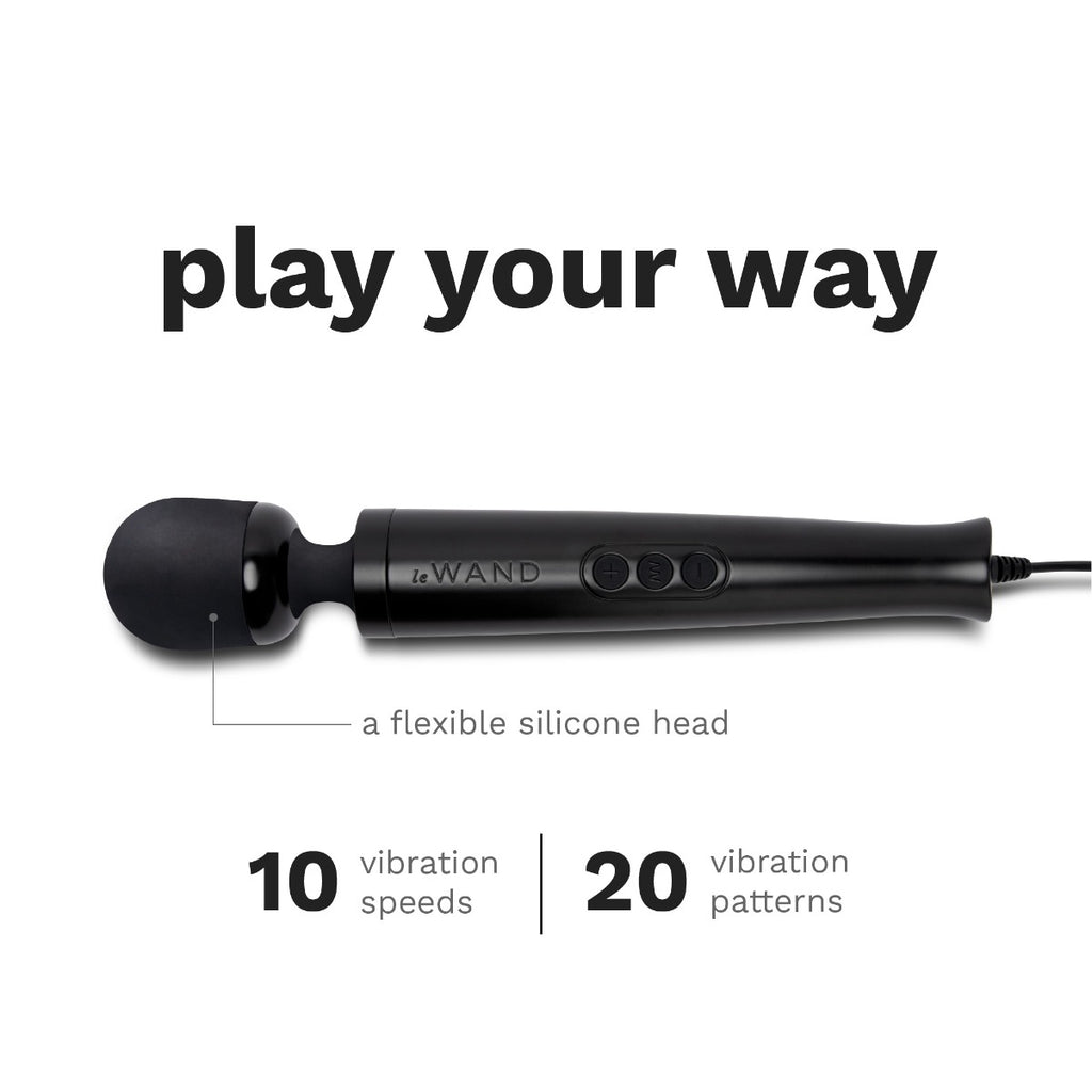 Le Wand Diecast Plug-In Massager Black