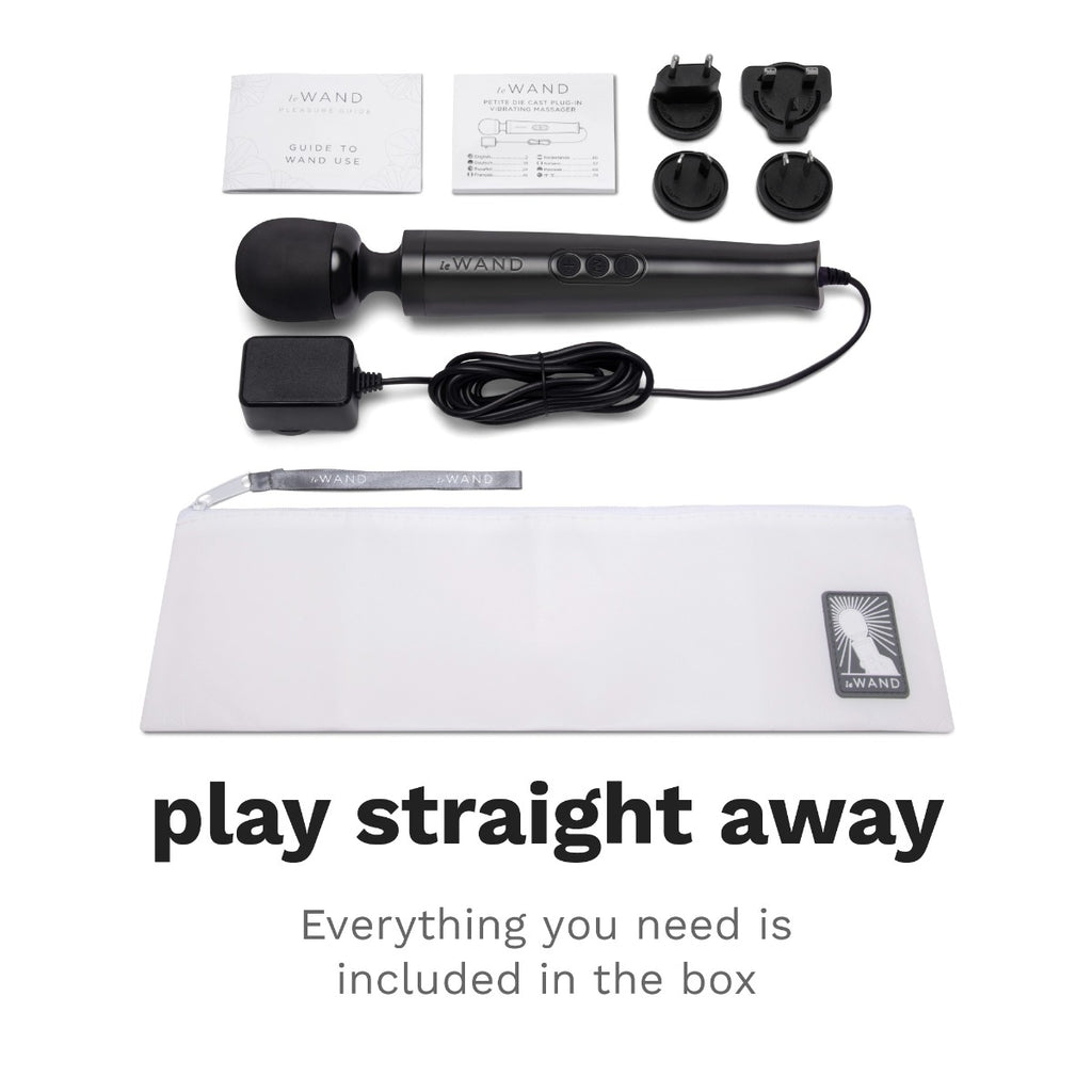 Le Wand Diecast Plug-In Massager Black