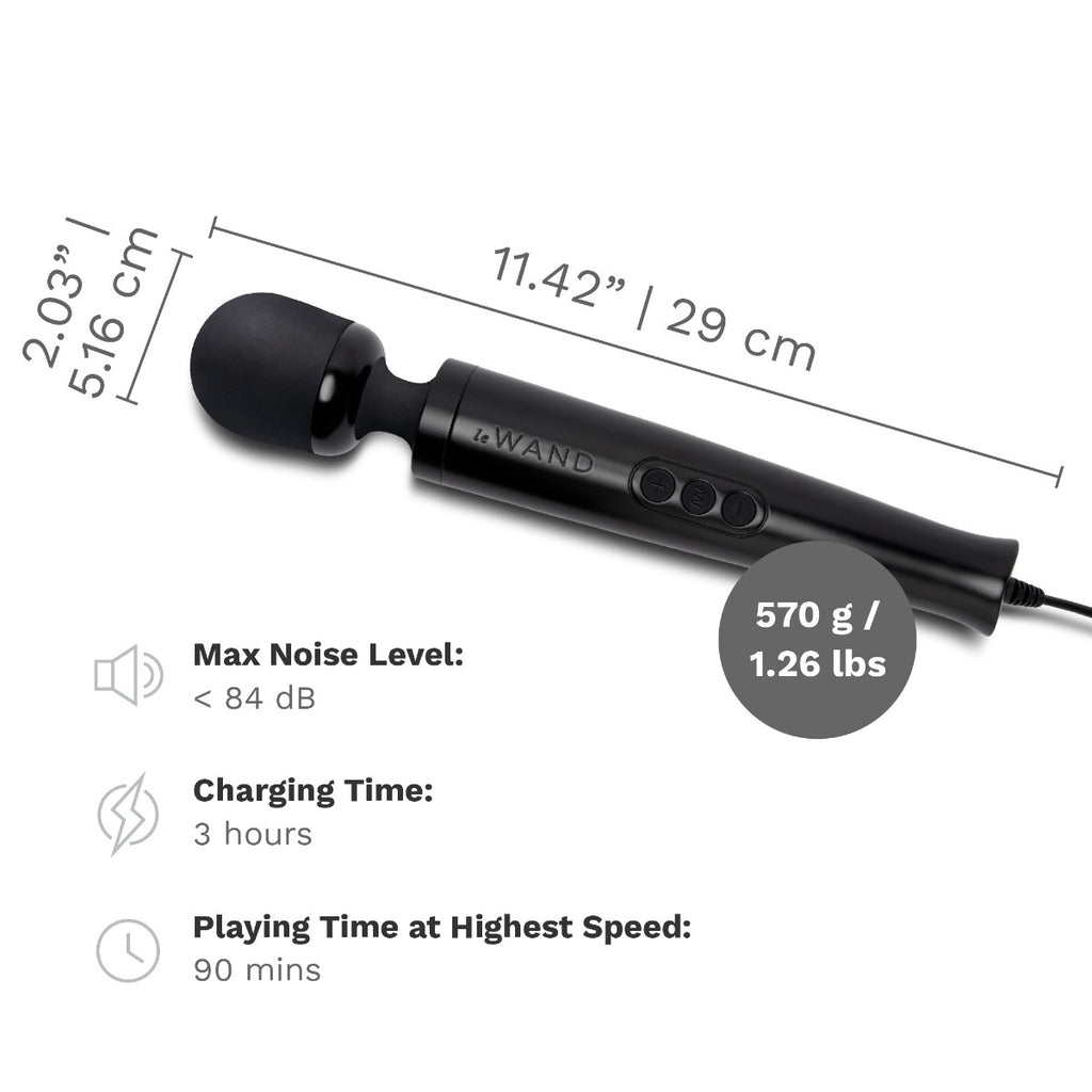 Le Wand Diecast Plug-In Massager Black
