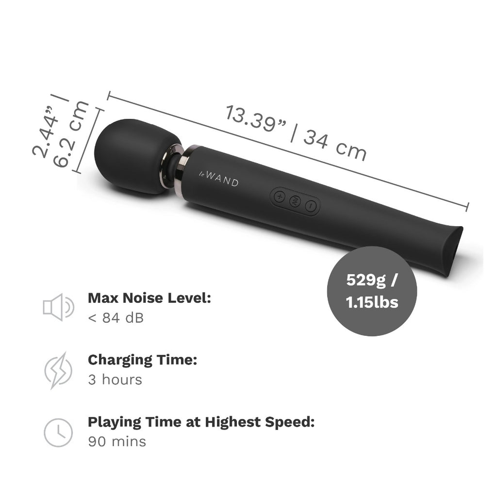 Le Wand Le Wand Rechargeable Massager Black