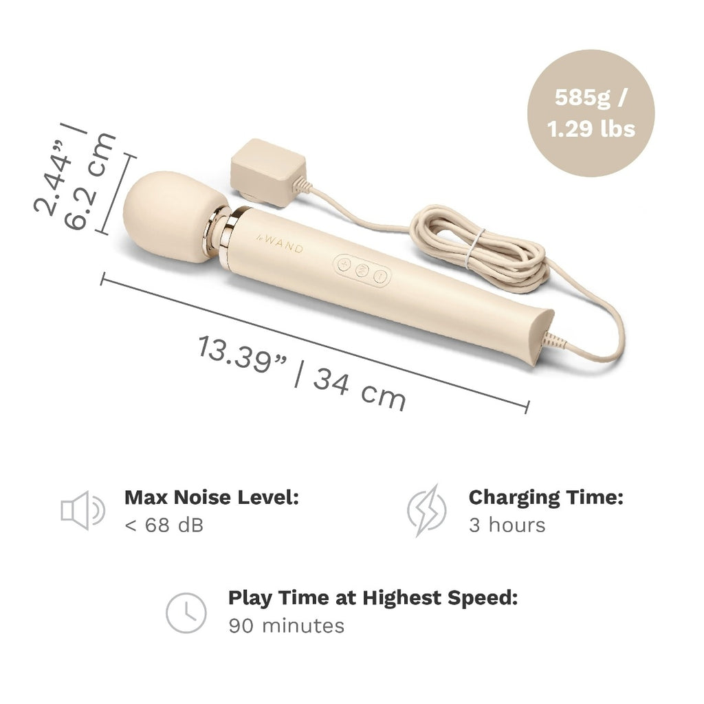 Le Wand Powerful Plug In Vibrating Massager Cream