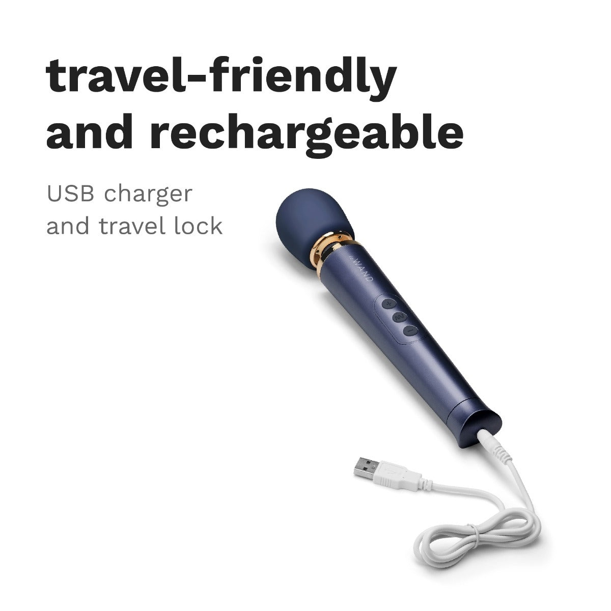 Le Wand Petite Rechargeable Vibrating Massager Navy