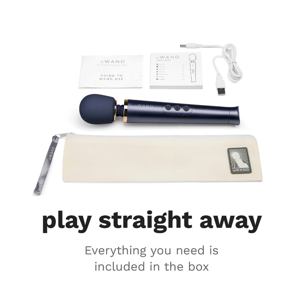 Le Wand Petite Rechargeable Vibrating Massager Navy
