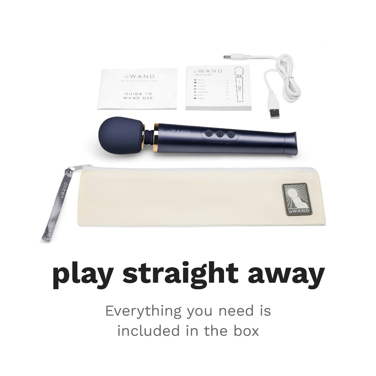 Le Wand Petite Rechargeable Vibrating Massager Navy
