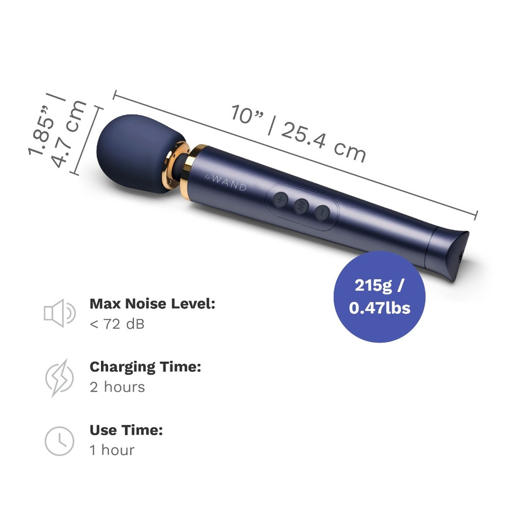 Le Wand Petite Rechargeable Vibrating Massager Navy