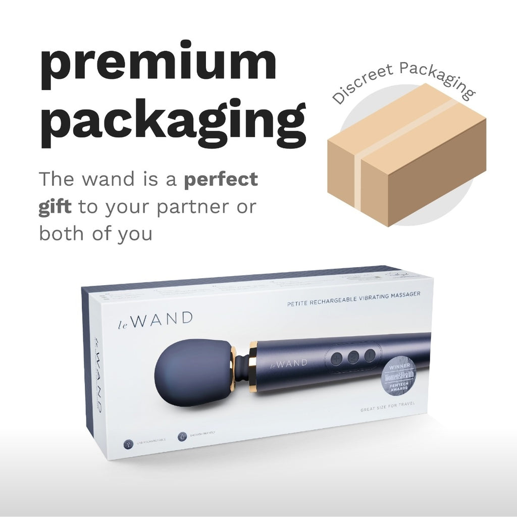 Le Wand Petite Rechargeable Vibrating Massager Navy