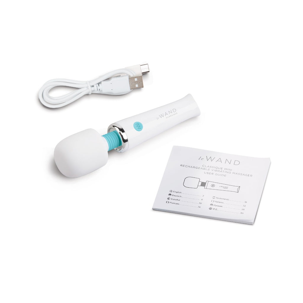 Le Wand Classique Mini Vibrating Wand Massager White