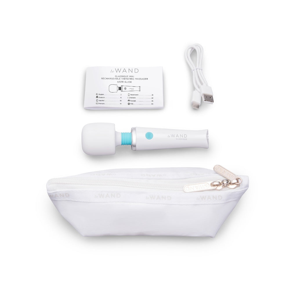Le Wand Classique Mini Vibrating Wand Massager White