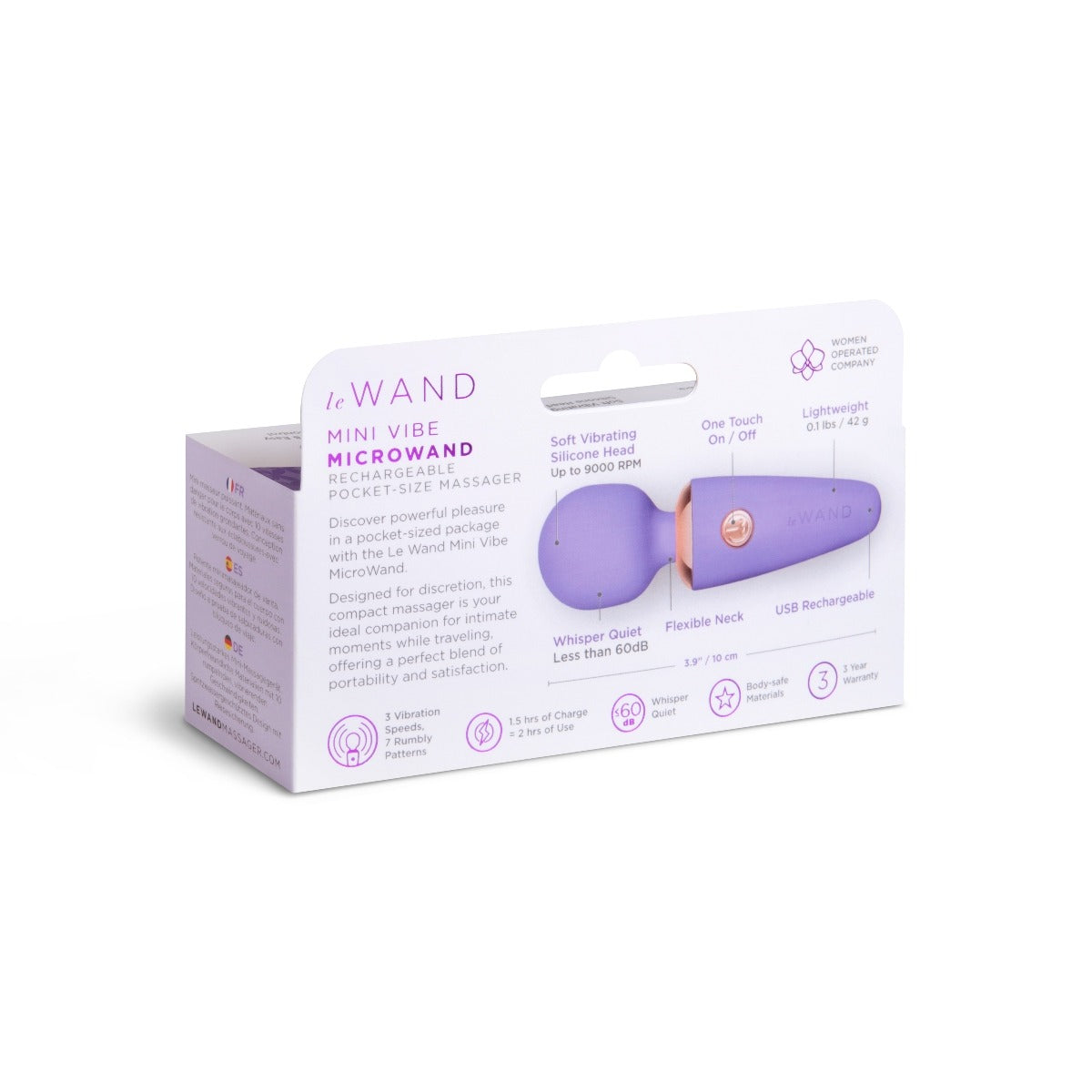Le Wand Mini Micro Rechargeable Wand Violet