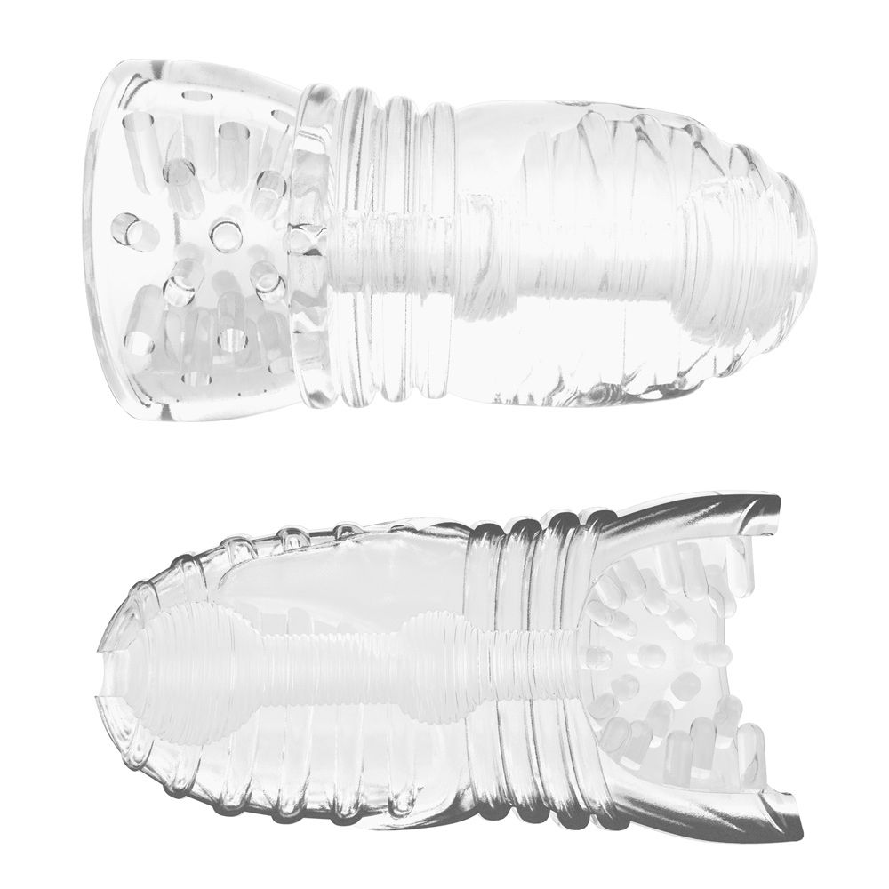 Me You Us Glacier Dual End Stroker Male Masturbator Transparent O