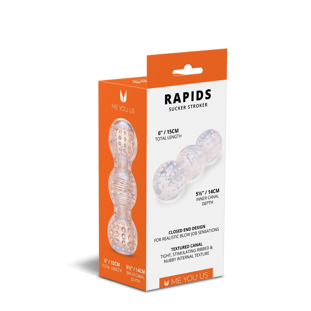 Me You Us Rapids Sucker Stroker Male Masturbator Transparent