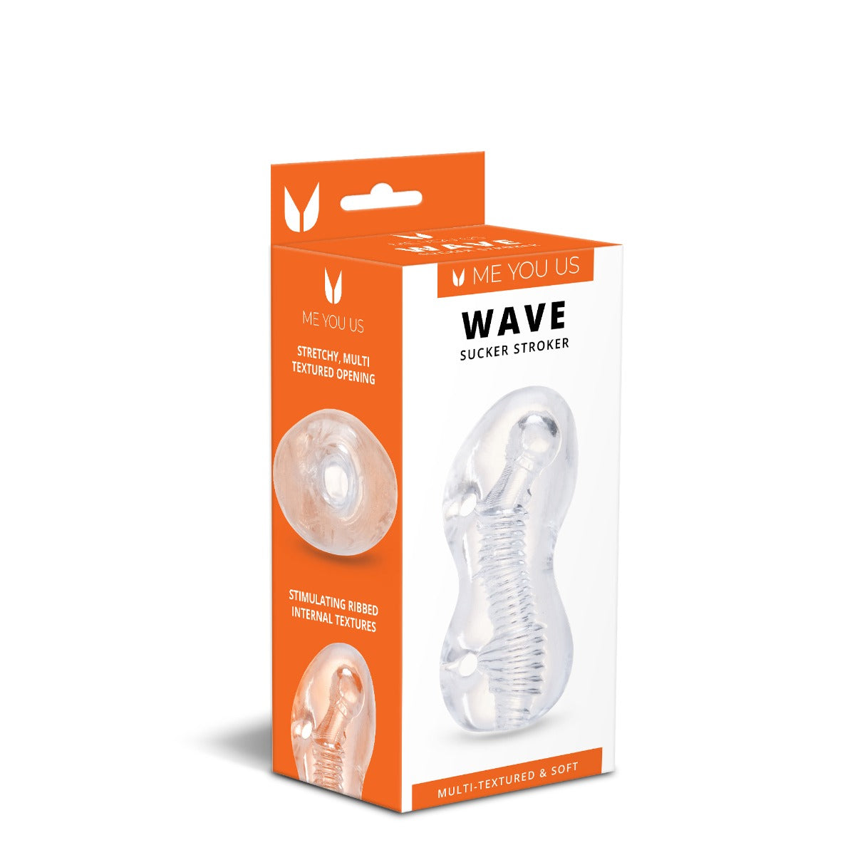 Me You Us Wave Sucker Stroker Male Masturbator Transparent