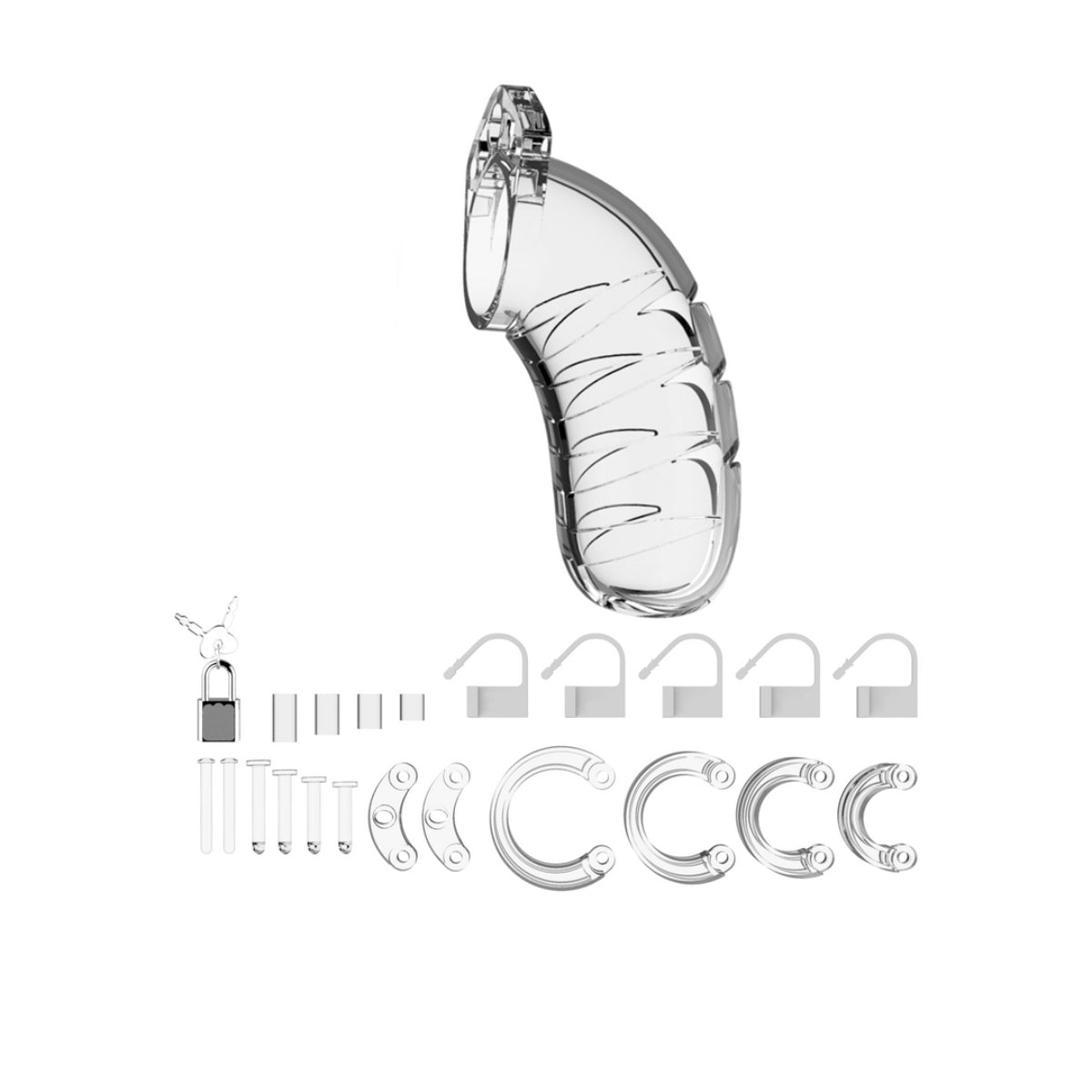 Model 04 Chastity Cock Cage Clear 4.5 / 11 5 cm