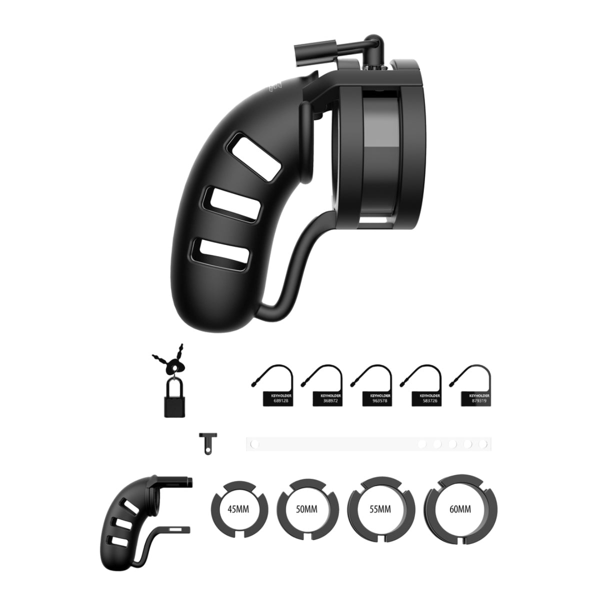 Model 19 Chastity Cock Cage with Ballsplitter 4.5 / 11 5 cm