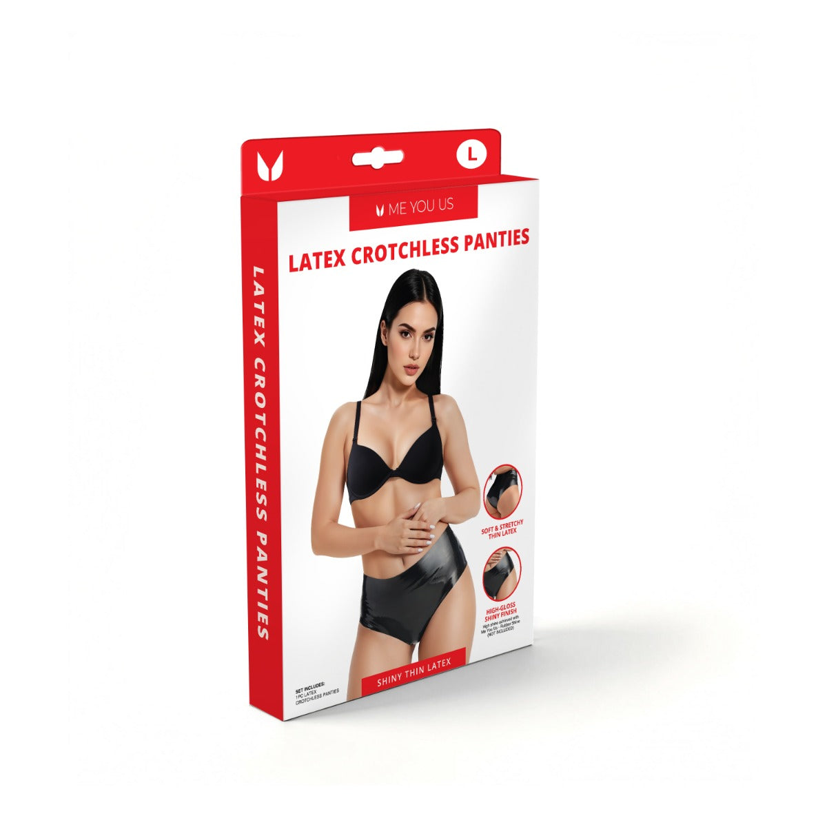 Me You Us Latex Crotchless Panties