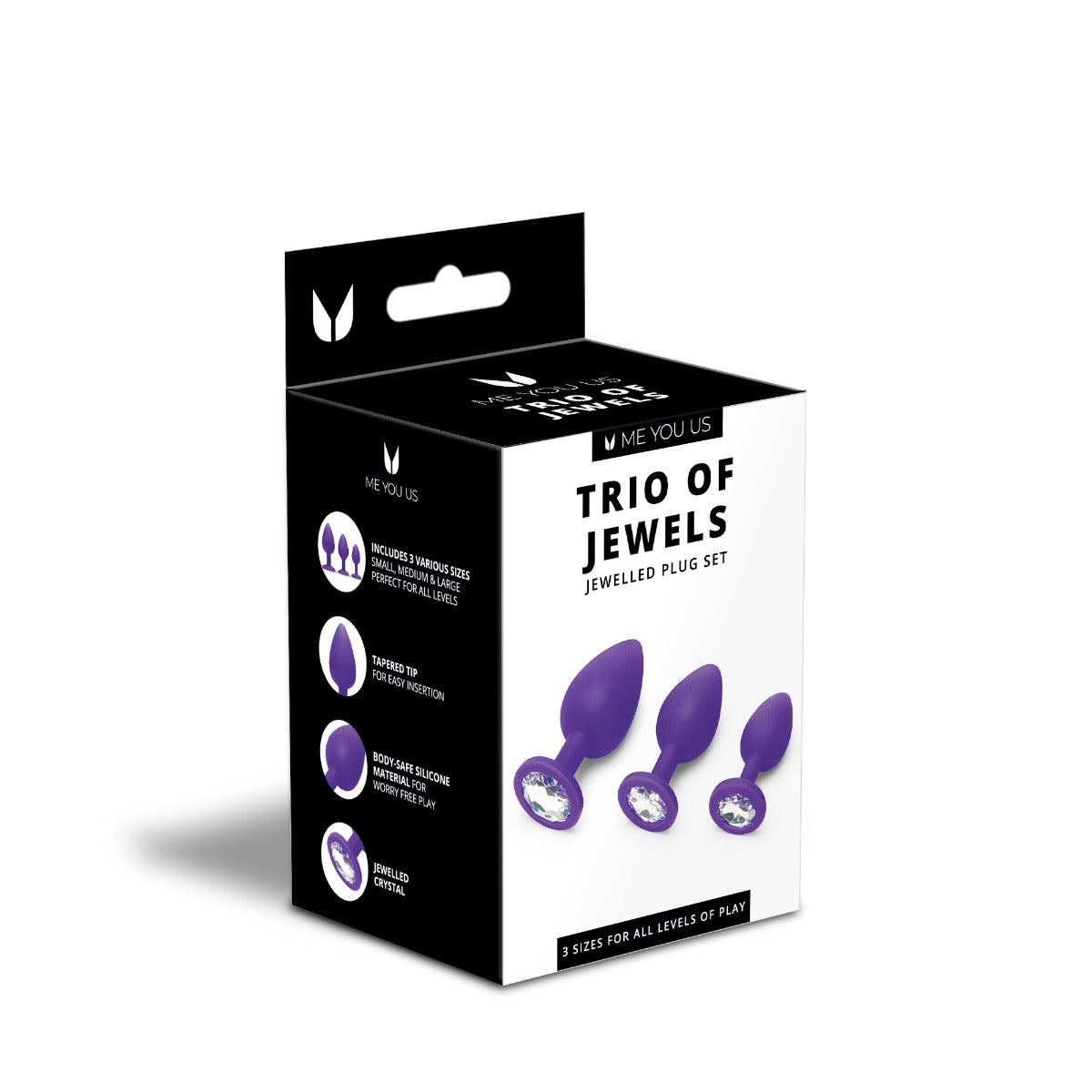 Me You Us Trio Of Jewels Jewelled Butt Plug Set