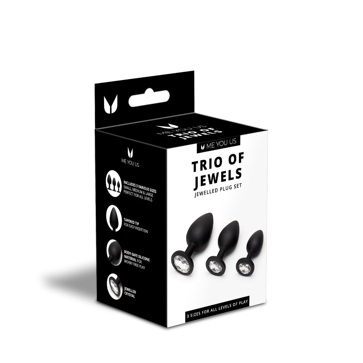 Me You Us Trio Of Jewels Jewelled Butt Plug Set