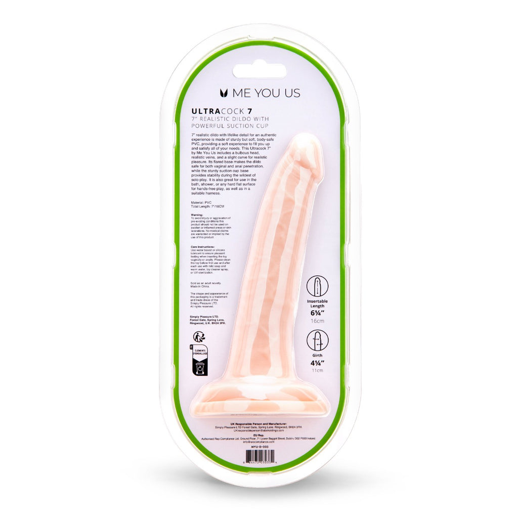 Me You Us Ultra Cock 7inch Realistic Dildo