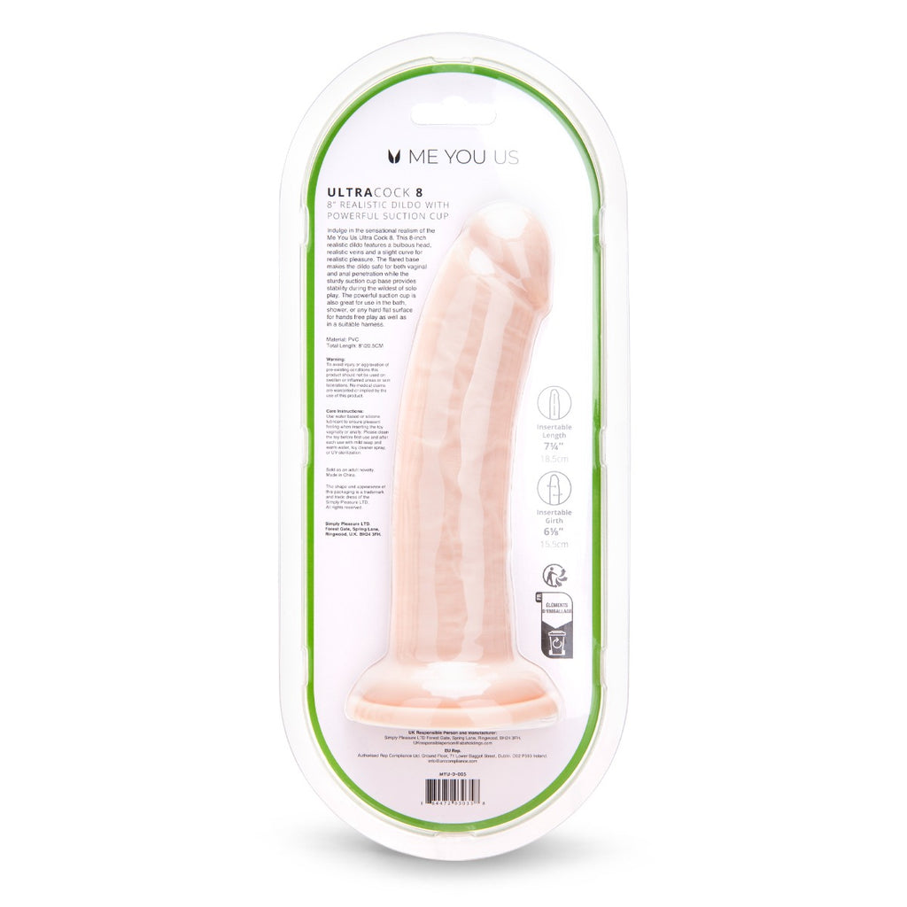 Me You Us Ultra Cock 8inch Realistic Dildo