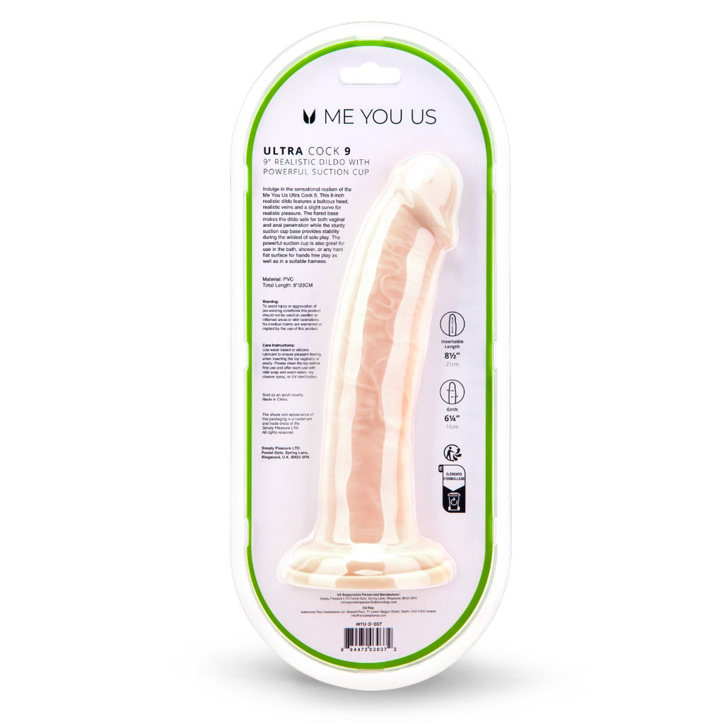 Me You Us Ultra Cock 9inch Realistic Dildo