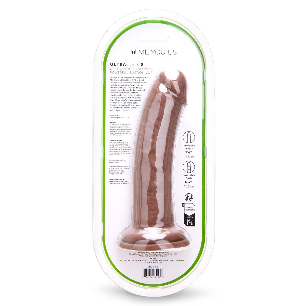 Me You Us Ultra Cock 8inch Realistic Dildo