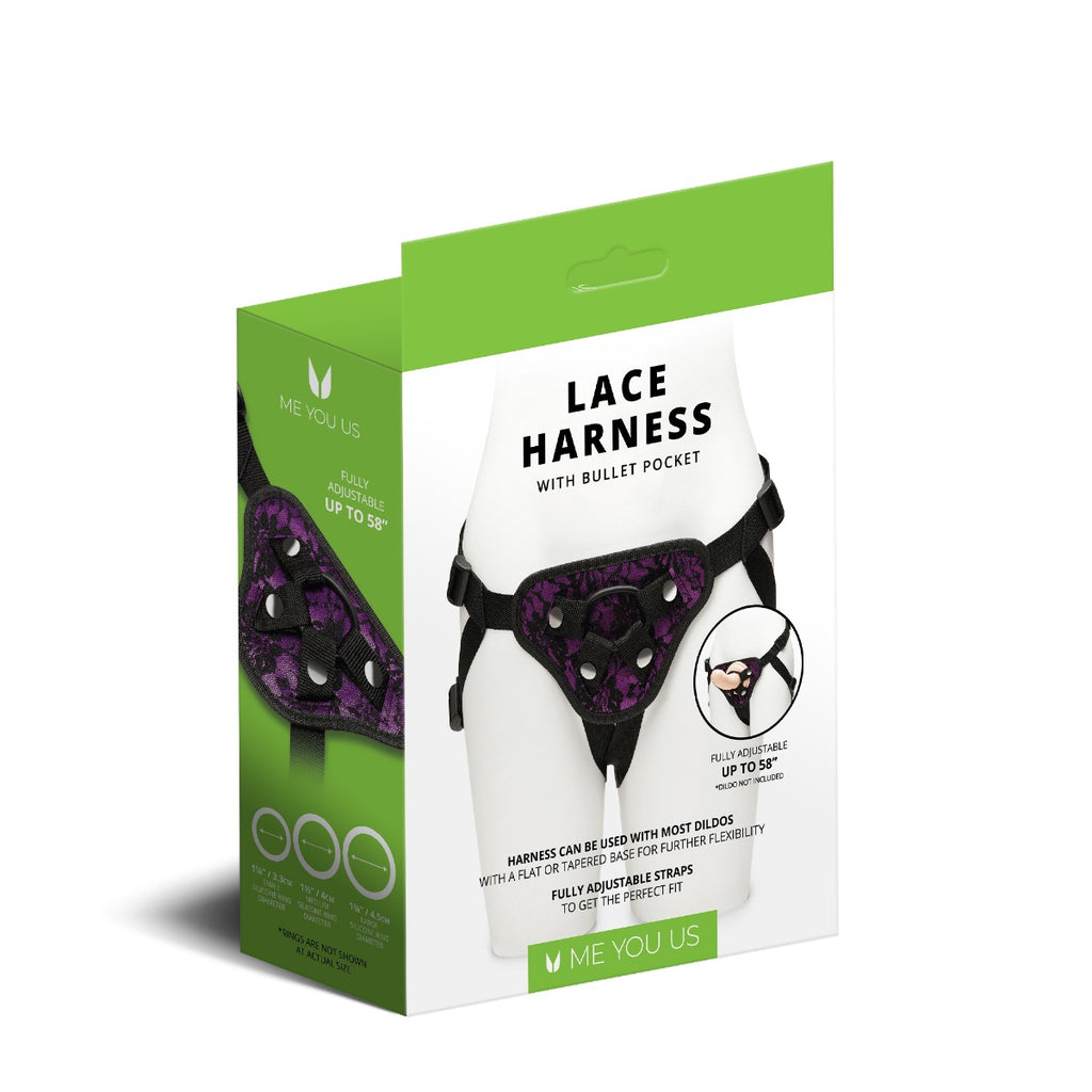 Me You Us Lace Adjustable Harness With Bullet Pocket