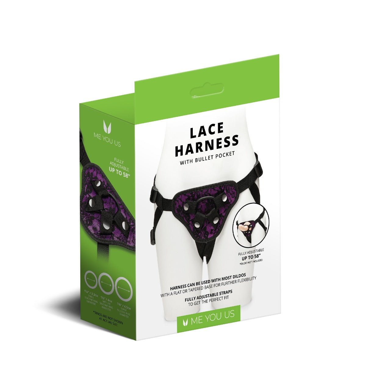 Me You Us Lace Adjustable Harness With Bullet Pocket