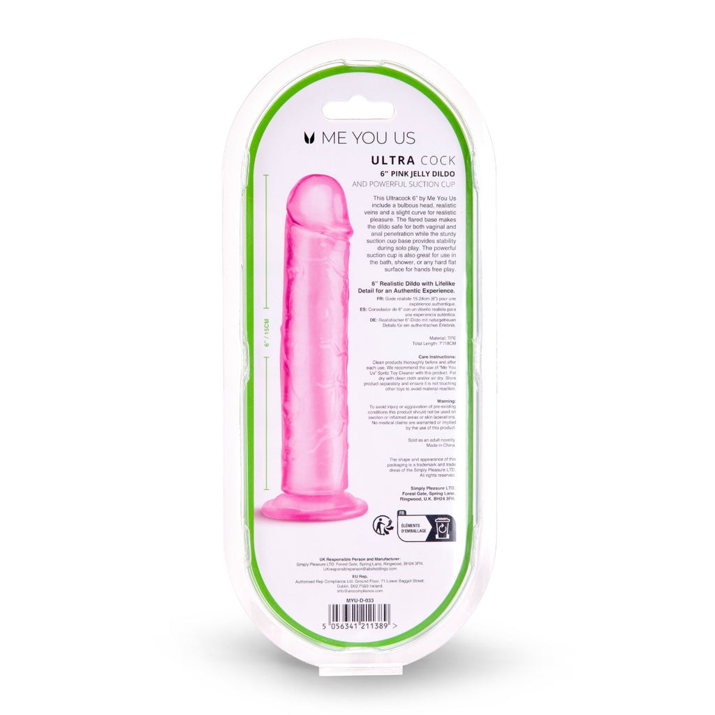 Me You Us Ultra Cock Jelly Dong 6 Inch
