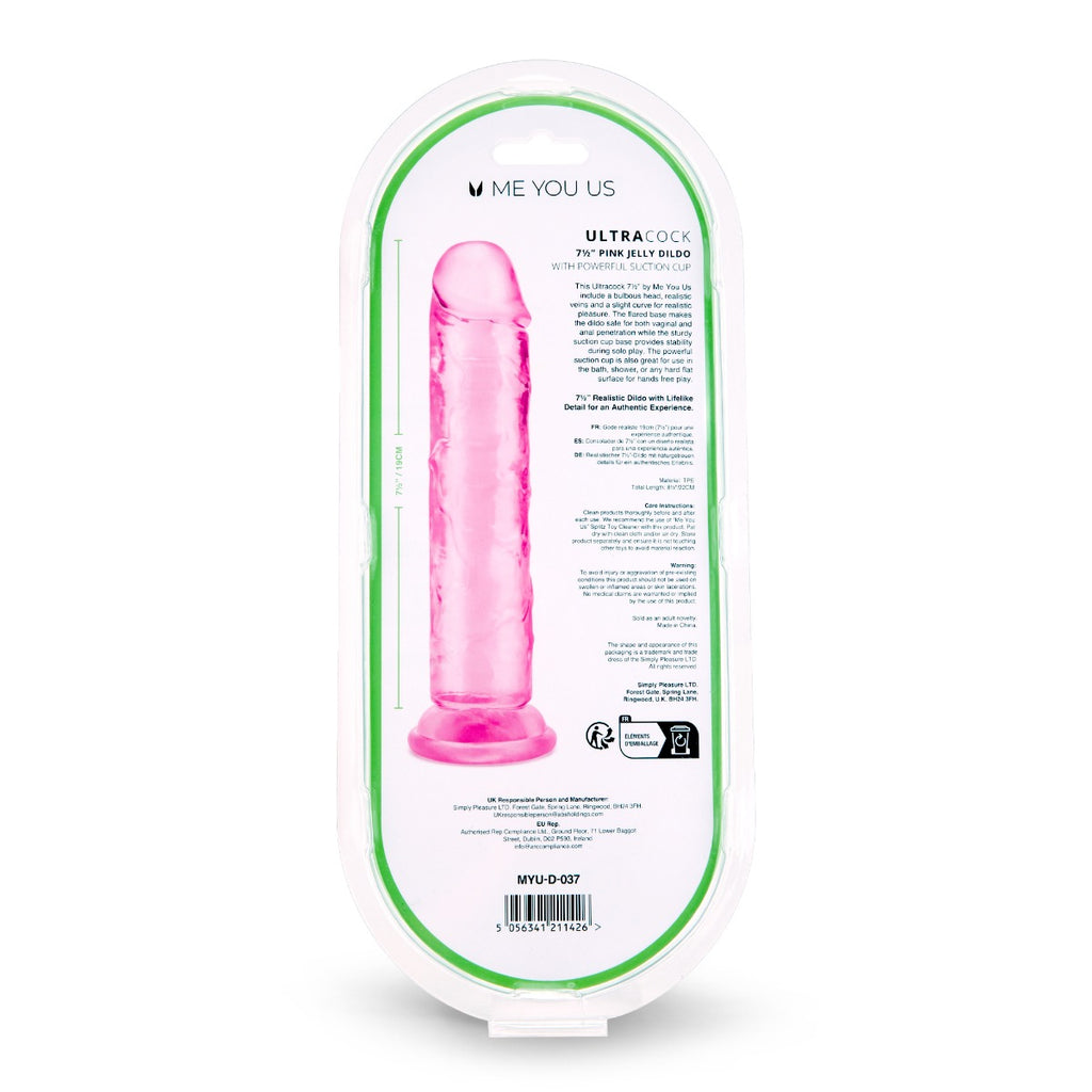 Me You Us Ultra Cock Jelly Dong 7.5 Inch
