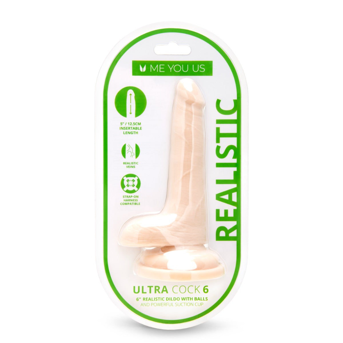 Me You Us Ultra Cock Dual Density with Balls 6in
