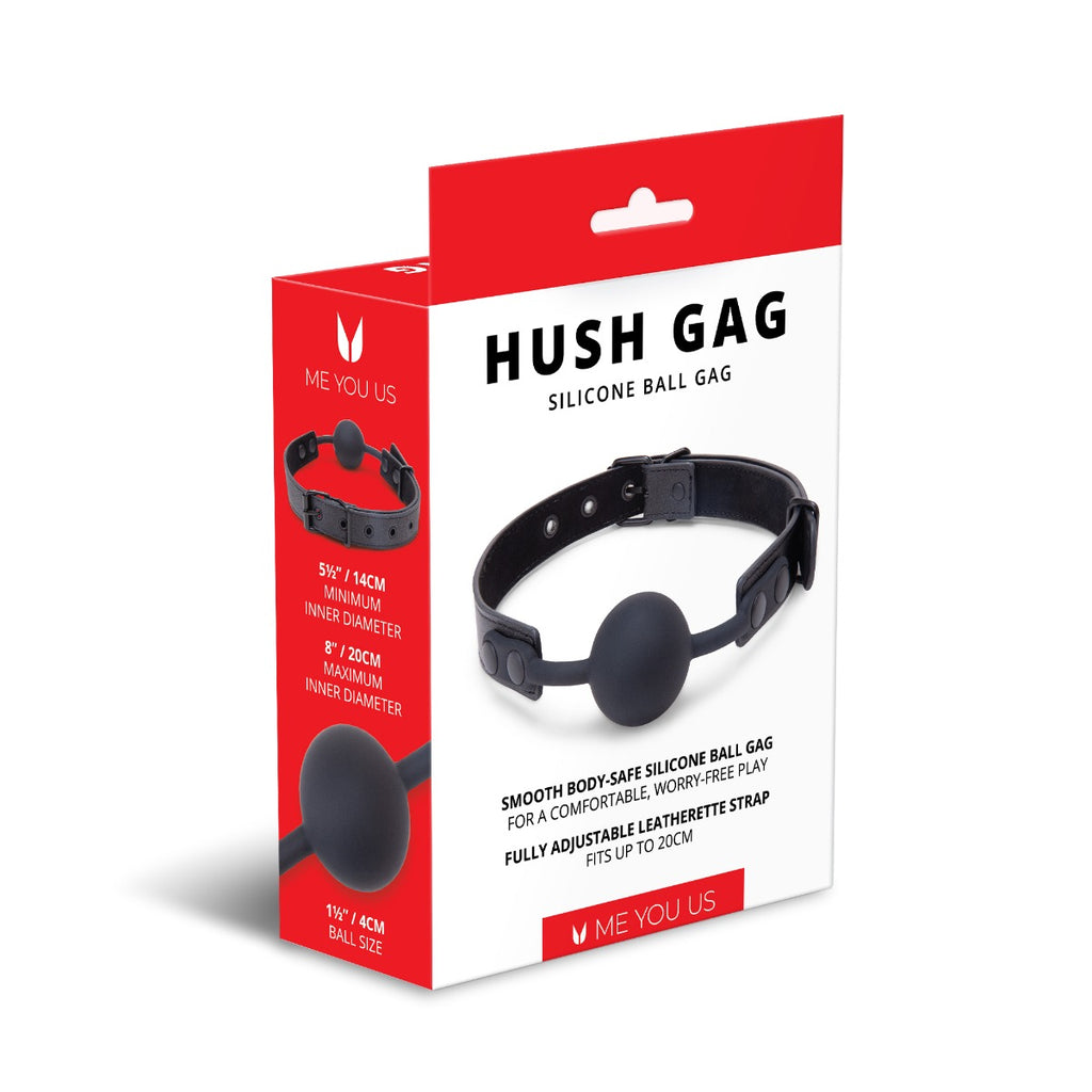Me You Us Silicone Ball Gag Black