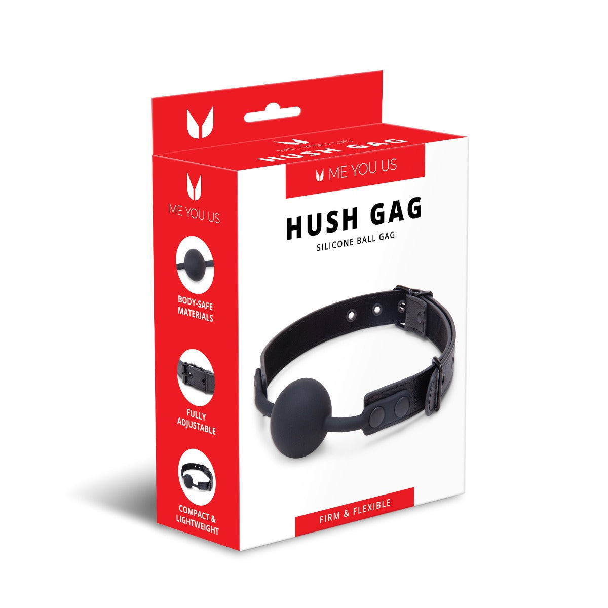 Me You Us Silicone Ball Gag Black