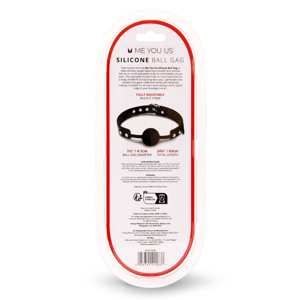 Me You US Silicone Ball Gag